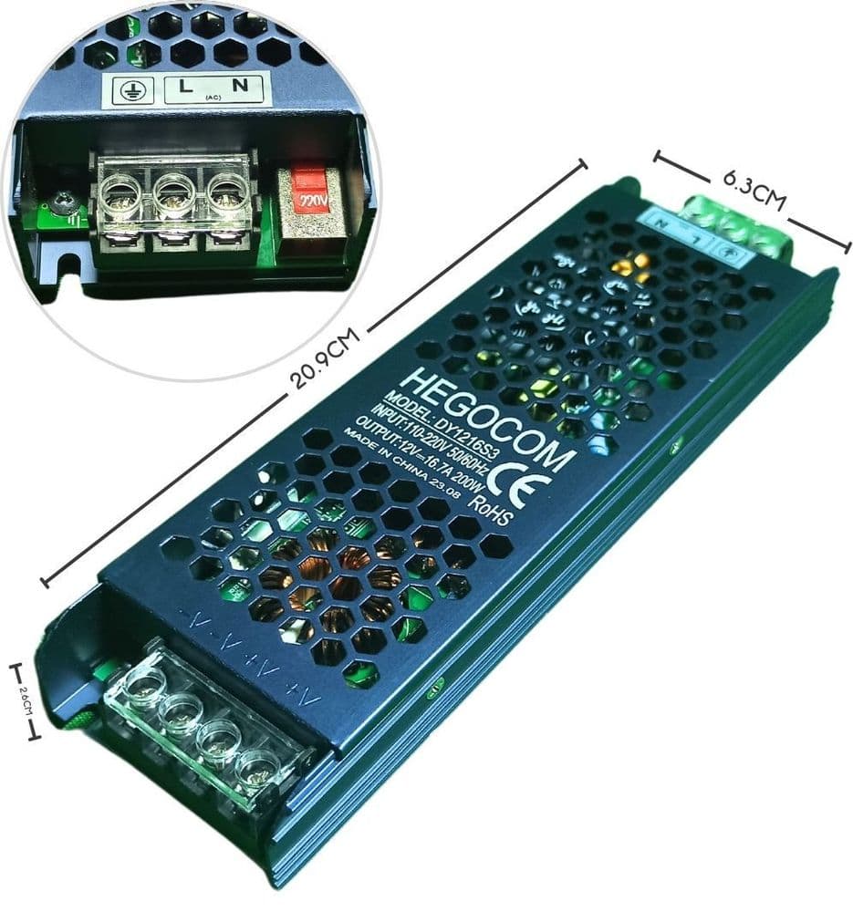 FUENTE DE PODER SLIM 12V 16.7AMP