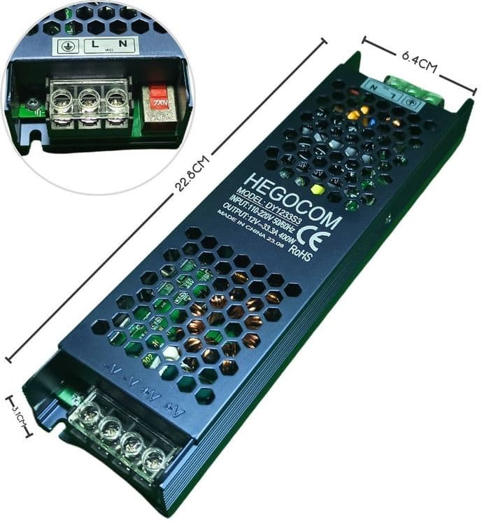 FUENTE DE PODER SLIM 12V 33AMP